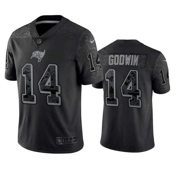 Men's Tampa Bay Buccaneers #14 Chris Godwin Black Reflective Limited Stitched Jersey,We sell and wholesale Men's Tampa Bay Buccaneers #14 Chris Godwin Black Reflective Limited Stitched Jersey on line form chian!
